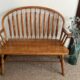 Solid oak bench