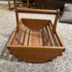 Solid oak magazine rack.